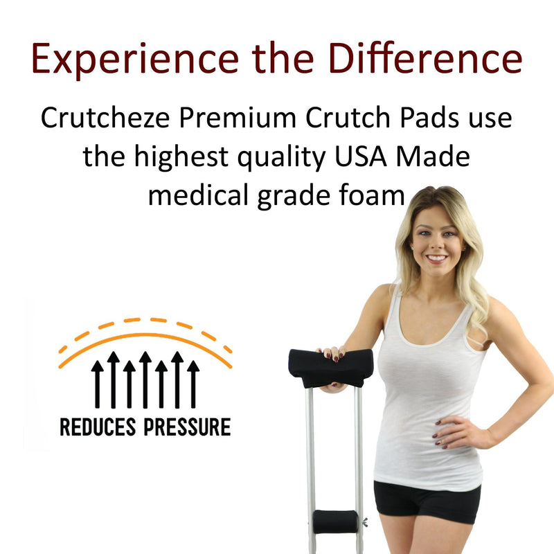 Crutch Pads & Hand Grip Covers | Antibacterial with Crutch Holder - Crutcheze®