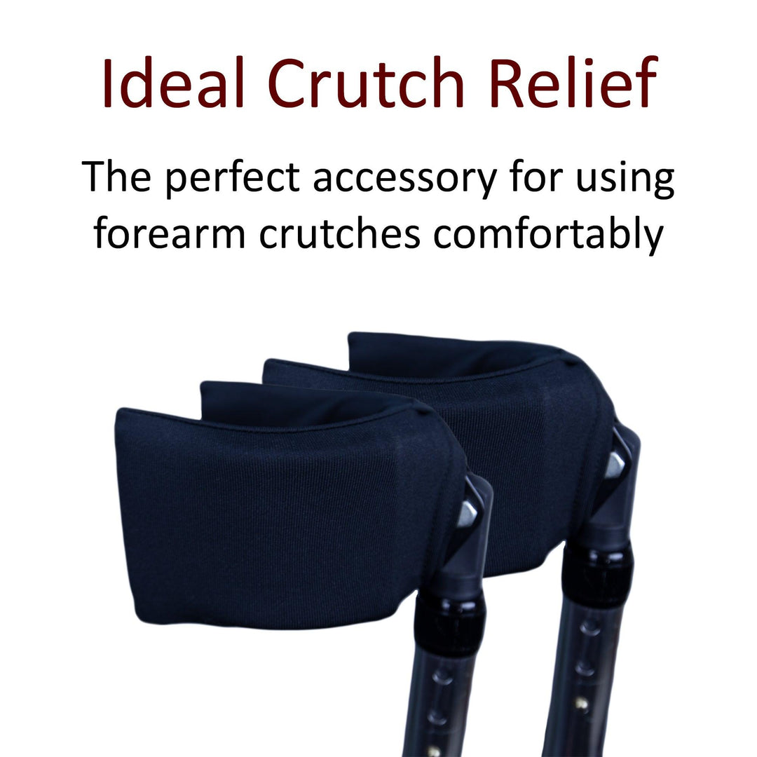 Breathable neoprene-like forearm crutch pads