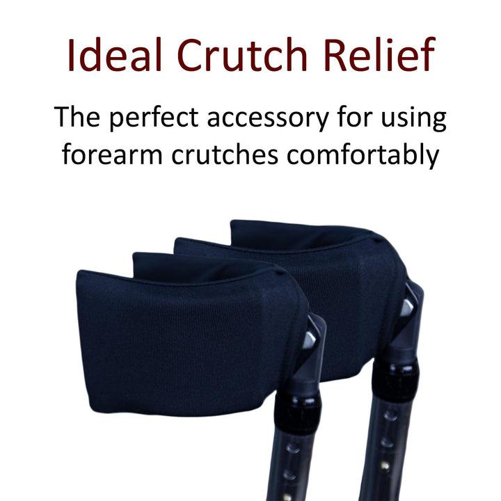 Breathable neoprene-like forearm crutch pads