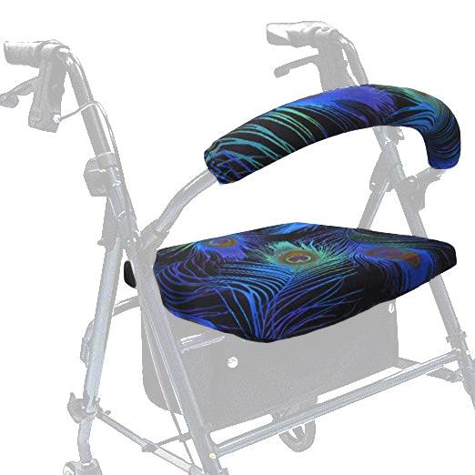 Rollator Walker Cover Made in USA | 8 Designs Peacock Feathers