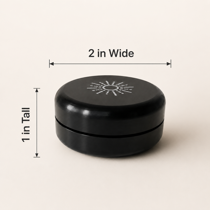 Metal Pill Holder, Water Resistant Screw Top Travel Case for Pills and Vitamins