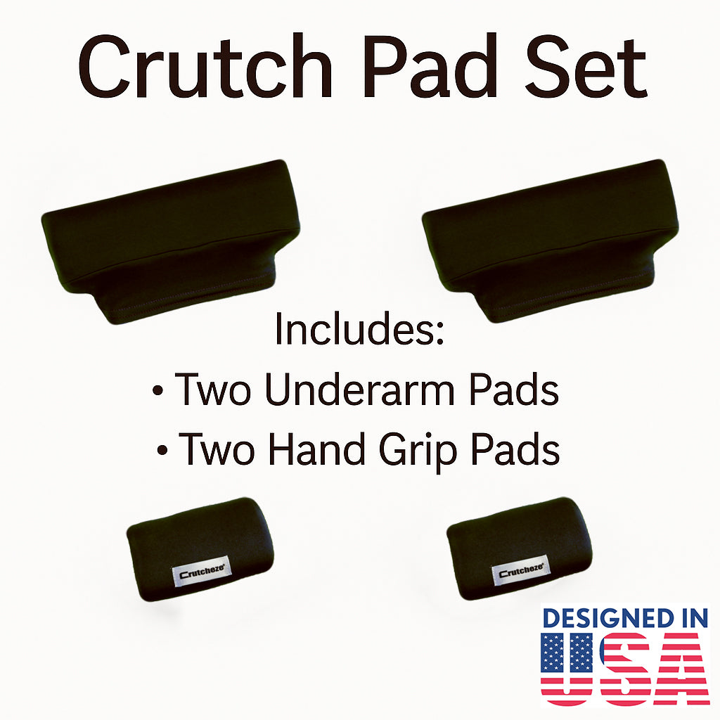 Crutcheze® Crutch Pads & Hand Grip Covers for Underarm Crutches