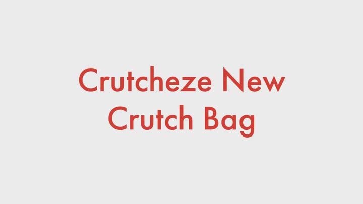 Crutcheze Crutch Bag – Updated Design with 3 Pockets – Attaches Below Handgrip with Adjustable Velcro – Canvas Crutch Accessory